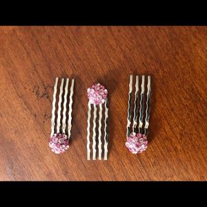 Pink Rhinestone combs